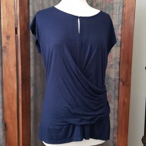 Navy blue sleeveless blouse